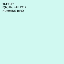 #CFF9F1 - Humming Bird Color Image